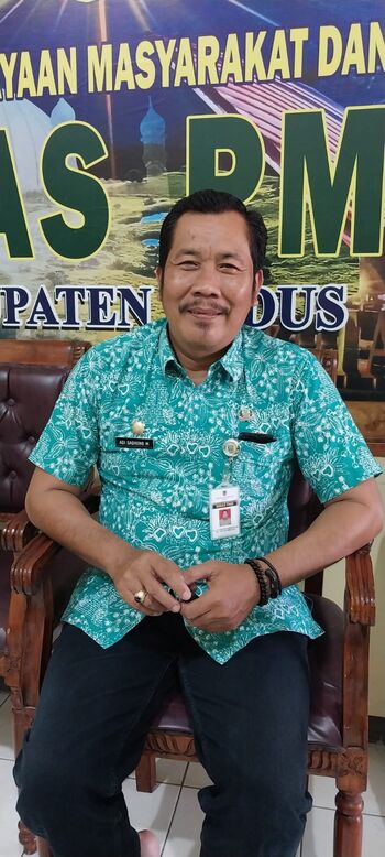 Adi Sadhono Murwanto, Kepala Dinas PMD Kabupaten Kudus, Jawa Tengah mendorong agar BUMDes makin berkembang dan berharap pada 2024 semua desa di Kudus memiliki BUMDes.